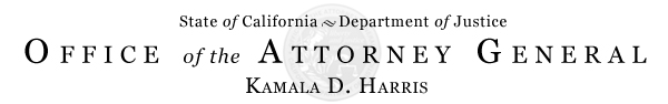 State of California - Office of the Attorney General, Kamala D. Harris
